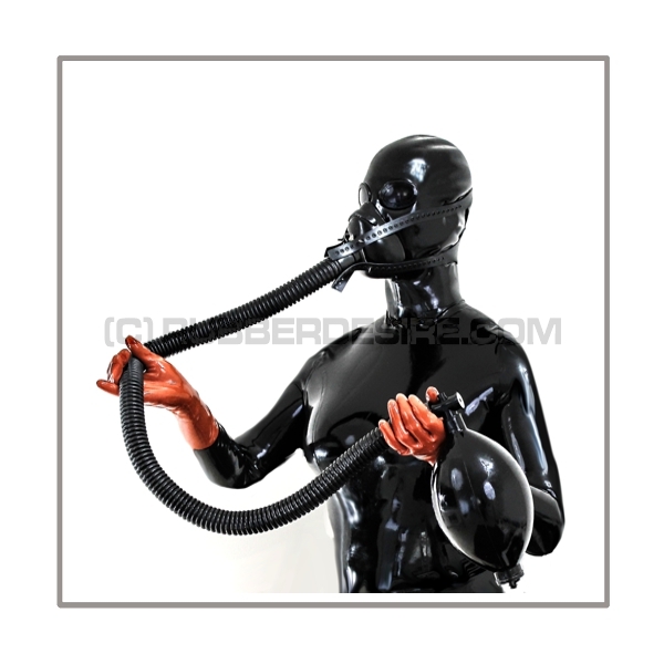 Breathing bellows bag PRESSURE-G  with additional freshair-open and gasmask-thread-connector